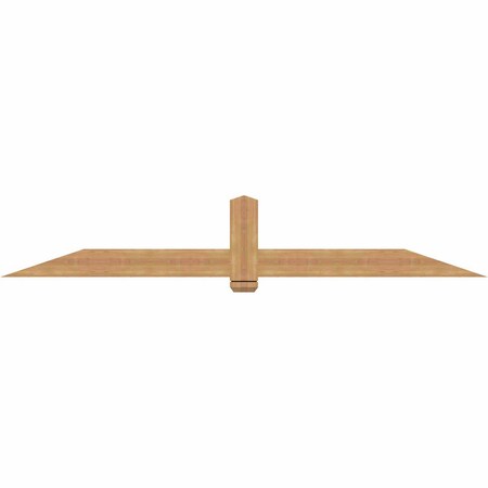 Ekena Millwork Eugene Smooth Timber Gable Bracket, Western Red Cedar, 96"W x 16"H x 1 1/2"D x 5 1/2"F, 4/12 Pitch GBW096X16X0206EUG00SWR